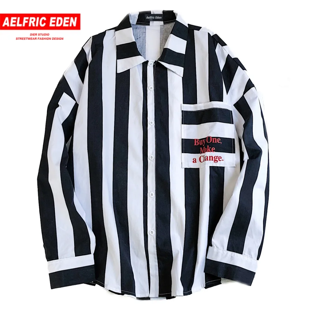 Aelfric Eden Shirt Mens Long Sleeve Harajuku Stripe Splicing Male Shirts 2018 Autumn Classic Casual Slim Fit Tees Shirts AG16
Aelfric Eden Shirt Mens Long Sleeve Harajuku Stripe Splicing Male Shirts 2018 Autumn Classic Casual Slim Fit Tees Shirts AG16