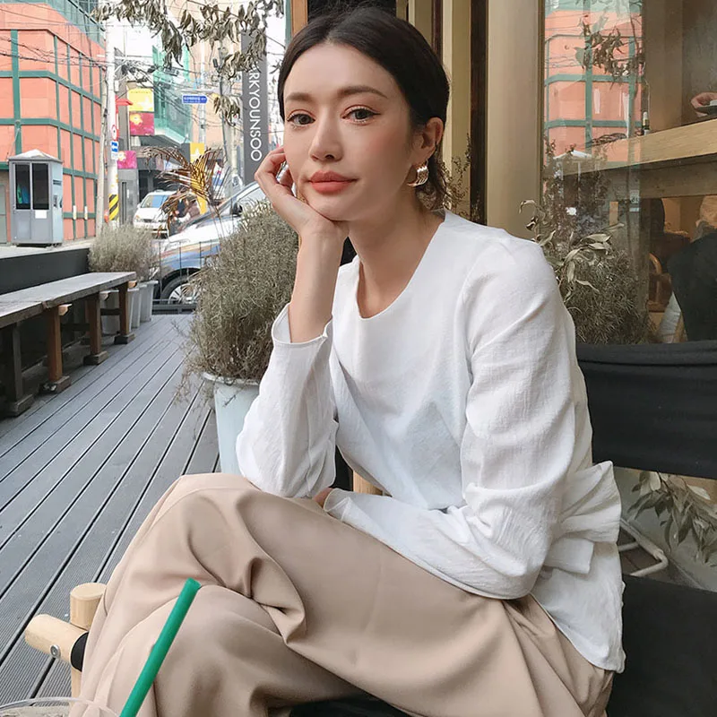 Women Spring Summer Cotton Tops and Blouses Bandage White Shirt Casual Chemisier Femme Slim Streetwear Camiseta Mujer Blusas
Women Spring Summer Cotton Tops and Blouses Bandage White Shirt Casual Chemisier Femme Slim Streetwear Camiseta Mujer Blusas