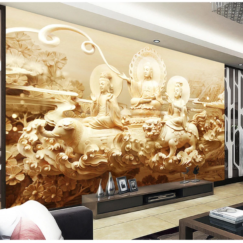 3D фрески 8d Papel Тайланд глоден Будда фото настенная бумага для фона религия 3d обои
