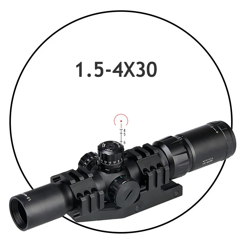 PPT Tactical Hunting optics rifle sight red / green / blue illuminated 1.5-4X30 hunting rifle scopes for airsoft gun GZ1-0246
PPT Tactical Hunting optics rifle sight red / green / blue illuminated 1.5-4X30 hunting rifle scopes for airsoft gun GZ1-0246