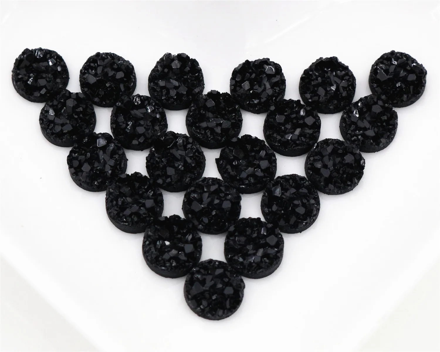 New Fashion 40pcs 8mm Pure Black Colors Natural ore Style Flat back Resin Cabochons For Bracelet Earrings accessories-V3-22
New Fashion 40pcs 8mm Pure Black Colors Natural ore Style Flat back Resin Cabochons For Bracelet Earrings accessories-V3-22