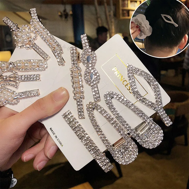 FASACC Shiny Rhinestone Hair Clips 2019 Fashion Crystal Barrettes Girls Hairpins Sweet Pearl Clip Hair Accessories For Women
FASACC Shiny Rhinestone Hair Clips 2019 Fashion Crystal Barrettes Girls Hairpins Sweet Pearl Clip Hair Accessories For Women