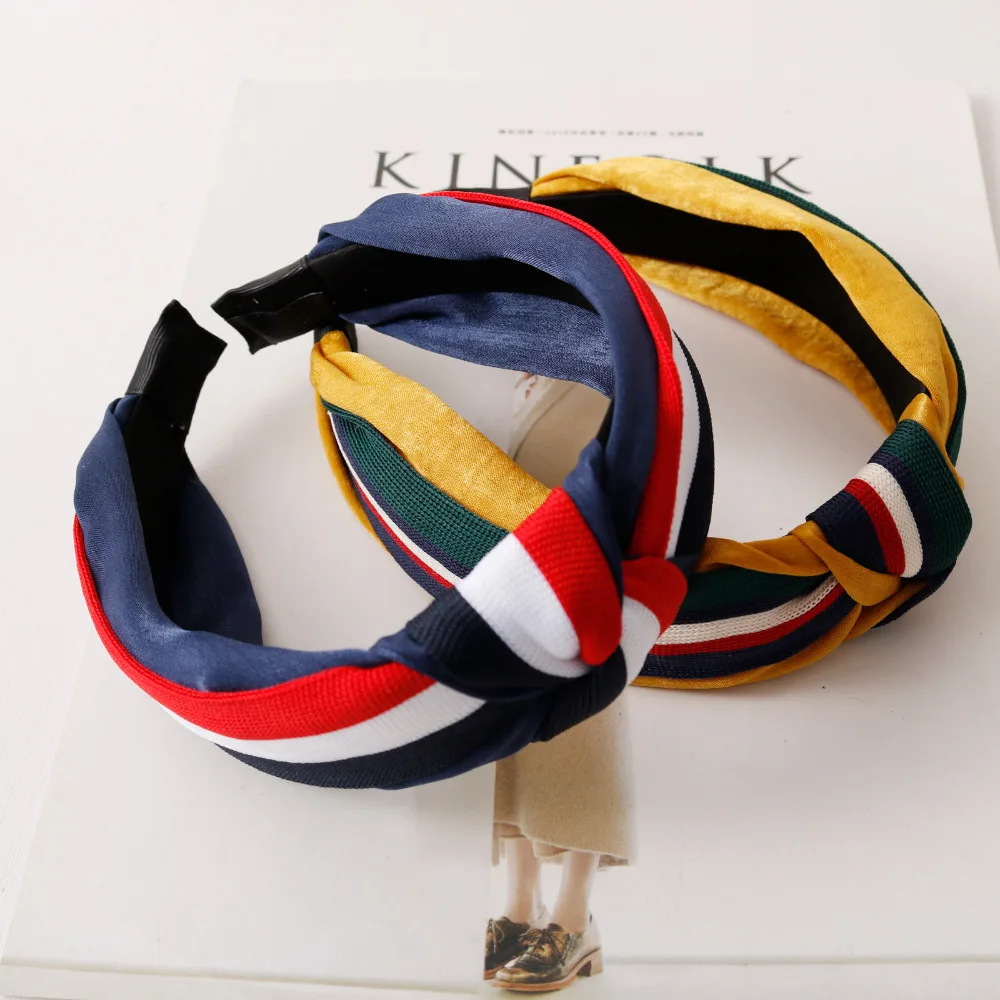 Fashion Adult Hairband Top Knot Turban Women Knotted Headband Patchwork Striped High Quality Women Hair Accessories
Fashion Adult Hairband Top Knot Turban Women Knotted Headband Patchwork Striped High Quality Women Hair Accessories