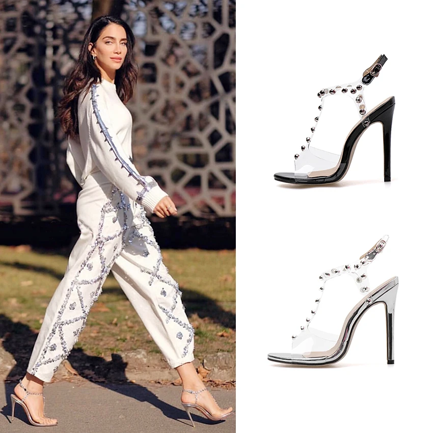 2022 Women Sandals Shoes Celebrity Wearing Simple Style PVC Clear Transparent Strappy Buckle Sandals High Heels Shoes Woman
2022 Women Sandals Shoes Celebrity Wearing Simple Style PVC Clear Transparent Strappy Buckle Sandals High Heels Shoes Woman