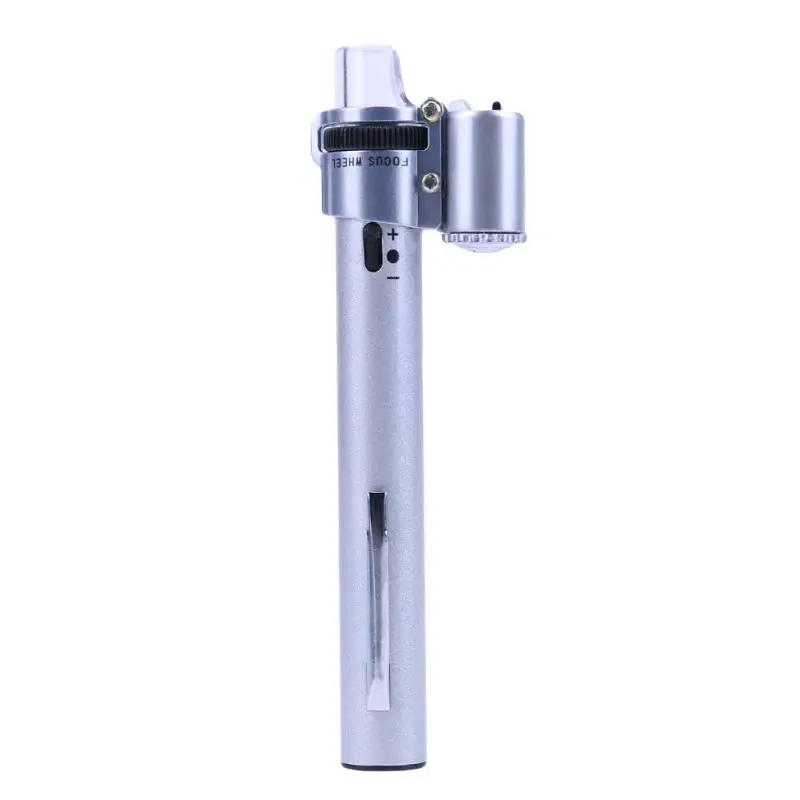 3 LED Metal Pen Shape 100 x Zoom Microscope Handheld Pocket LED Magnifying Lens MG10085-9 Adjustable Microscope
3 LED Metal Pen Shape 100 x Zoom Microscope Handheld Pocket LED Magnifying Lens MG10085-9 Adjustable Microscope