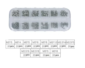 WZSM New M2 M2.5 M3 laptop universal Countersunk Head Machine Screws 240pcs 304 Stainless Steel screw
WZSM New M2 M2.5 M3 laptop universal Countersunk Head Machine Screws 240pcs 304 Stainless Steel screw