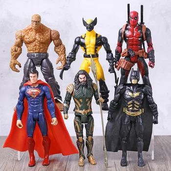 Marvel DC Super Heroes Superman Batman Wolverine Deadpool Aquaman Thing PVC Action Figures Toys Set 6pcs
Marvel DC Super Heroes Superman Batman Wolverine Deadpool Aquaman Thing PVC Action Figures Toys Set 6pcs
