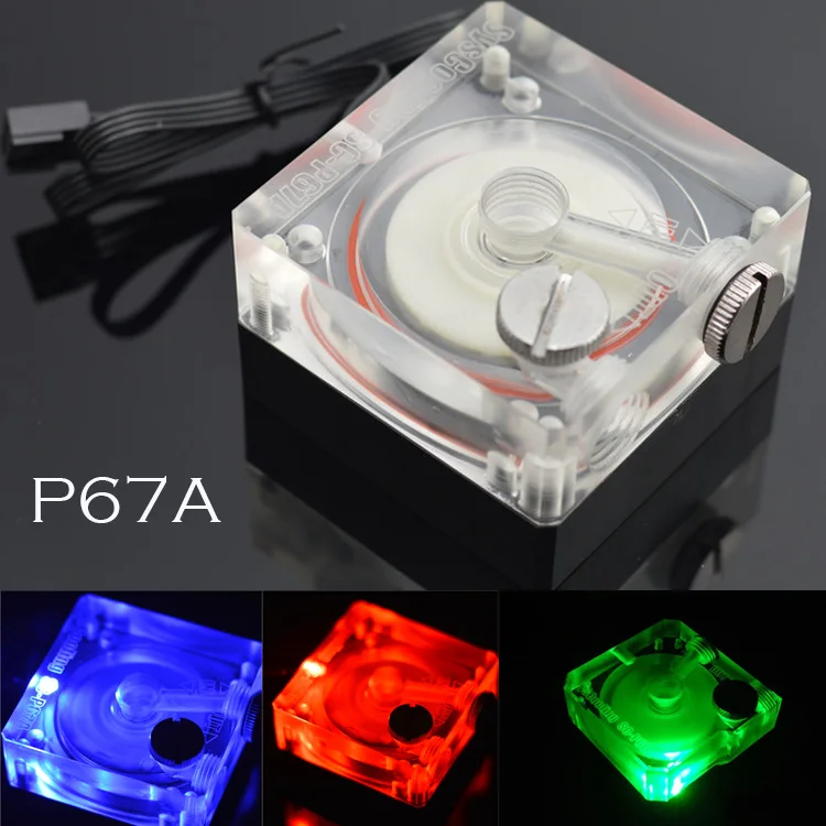 P67A Black G1/4" pwm pump,SuperPlayer super silent computer case water cooling pump pwm 12v rgb light with water plug
P67A Black G1/4" pwm pump,SuperPlayer super silent computer case water cooling pump pwm 12v rgb light with water plug