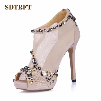 SDTRFT Stilettos zapatos 12cm Thin High-Heeled ladies Nightclub shoes woman Sexy Peep Toe Diamonds wedding pumps sapato feminino
SDTRFT Stilettos zapatos 12cm Thin High-Heeled ladies Nightclub shoes woman Sexy Peep Toe Diamonds wedding pumps sapato feminino