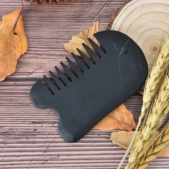 1Pc Natural Energy Bian stone Magic massage Comb Black Stone Needle prevent hair loss Black Guasha Gua Sha Board Comb
1Pc Natural Energy Bian stone Magic massage Comb Black Stone Needle prevent hair loss Black Guasha Gua Sha Board Comb