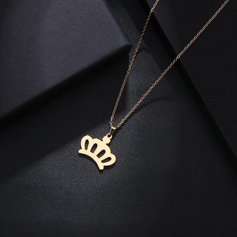 DOTIFI Stainless Steel Necklace For Women Man Lover's Crown Gold And Silver Color Pendant Necklace Engagement Jewelry
DOTIFI Stainless Steel Necklace For Women Man Lover's Crown Gold And Silver Color Pendant Necklace Engagement Jewelry