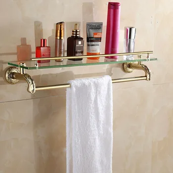 Golden carved bathroom tempered glass cosmetic storage rack bathroom multifunctional stainless steel rack lo820517
Golden carved bathroom tempered glass cosmetic storage rack bathroom multifunctional stainless steel rack lo820517