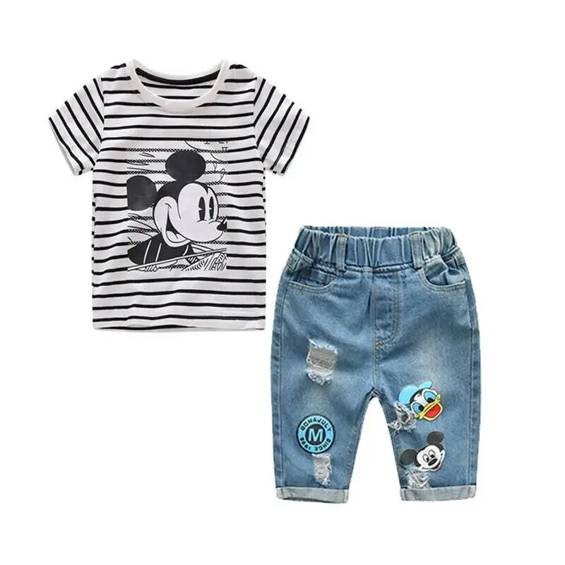 Boys Clothing Set Summer Cool Minnie Mickey Clothing Sets For Baby Boys T-shirt + Jeans Kid Suit 1-5 Years Children Clothing Set
Boys Clothing Set Summer Cool Minnie Mickey Clothing Sets For Baby Boys T-shirt + Jeans Kid Suit 1-5 Years Children Clothing Set