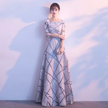 Grey Elegant A Line Evening Dress Robe De Soiree 3/4 Sleeve Formal Prom Gowns Long Bride Party Dresses Vestido De Festa 2020
Grey Elegant A Line Evening Dress Robe De Soiree 3/4 Sleeve Formal Prom Gowns Long Bride Party Dresses Vestido De Festa 2020