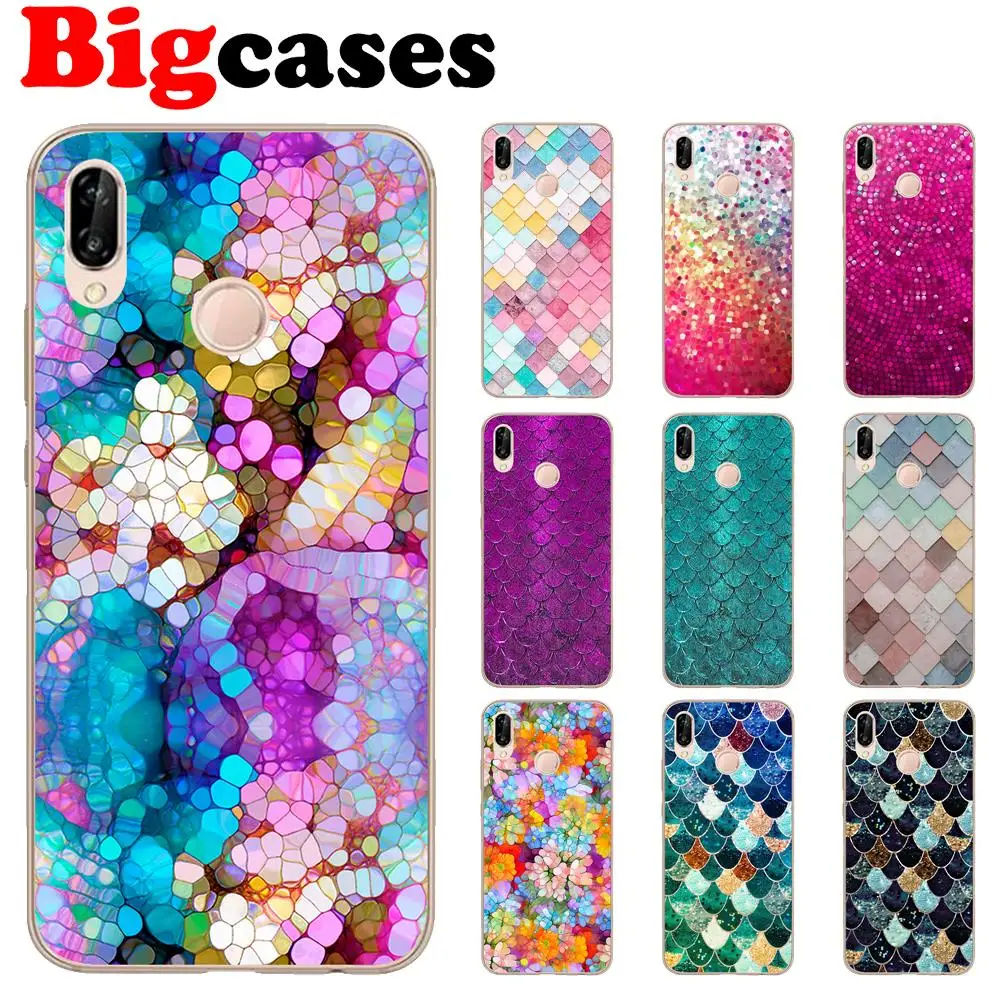 For Huawei P20 Lite Case Cover 5.84" Soft TPU Silicone P20 Lite Funda Cute Happy Color Fish Scales Nova 3e Protect Phone Shell
For Huawei P20 Lite Case Cover 5.84" Soft TPU Silicone P20 Lite Funda Cute Happy Color Fish Scales Nova 3e Protect Phone Shell
