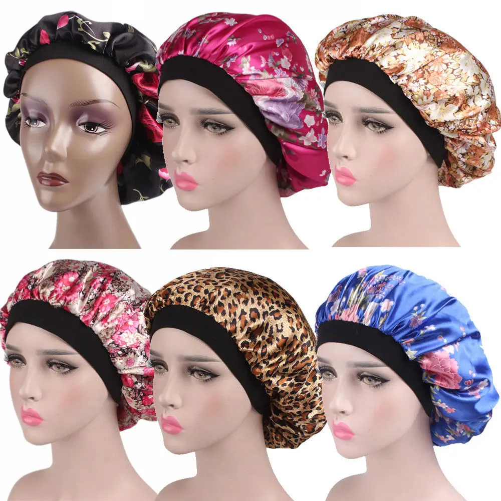 New Fashion Women Satin Night Sleep Cap Hair Bonnet Hat Silk Head Cover Wide Elastic Band
New Fashion Women Satin Night Sleep Cap Hair Bonnet Hat Silk Head Cover Wide Elastic Band