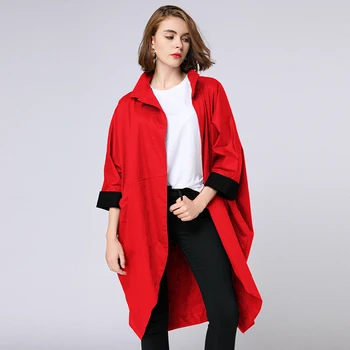 Trench Coat for Woman 2018 Plus Size Loose Women Winter Coats Black Red Dovetail Trench Coats Outwear Women's Clothes Korean
Trench Coat for Woman 2018 Plus Size Loose Women Winter Coats Black Red Dovetail Trench Coats Outwear Women's Clothes Korean