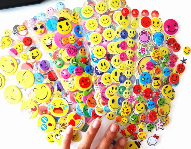 10pcs 7*17cm Cute Smile Emoji 3D Bubble stickers Teacher Lovely Reward Sticker Theme Party Favors For Kids Birthday Decoration
10pcs 7*17cm Cute Smile Emoji 3D Bubble stickers Teacher Lovely Reward Sticker Theme Party Favors For Kids Birthday Decoration