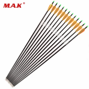 500 Spine 30 Inches Fiberglass Arrows 6/12/24pcs with Replace Arrowhead Adjustable Nock for Hunting Compound Bow Long Arrows
500 Spine 30 Inches Fiberglass Arrows 6/12/24pcs with Replace Arrowhead Adjustable Nock for Hunting Compound Bow Long Arrows