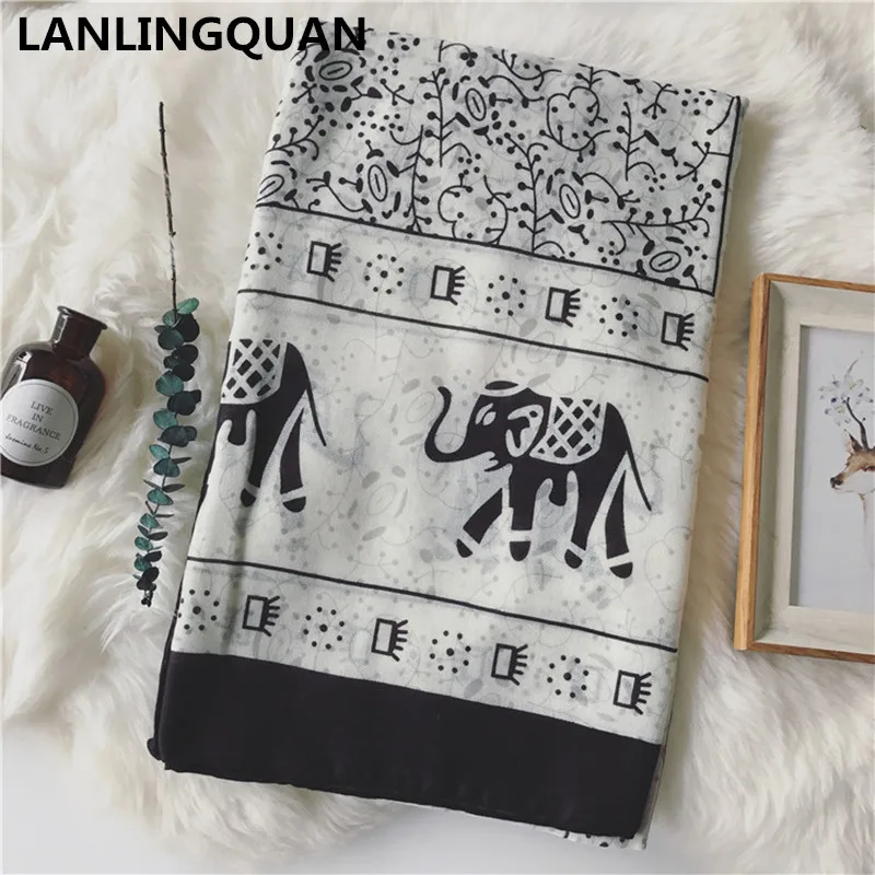 Desigual Foulard elephant female super long cotton scarf shawl sunscreen winter warm Hijab women Korean printing cotton scarves
Desigual Foulard elephant female super long cotton scarf shawl sunscreen winter warm Hijab women Korean printing cotton scarves
