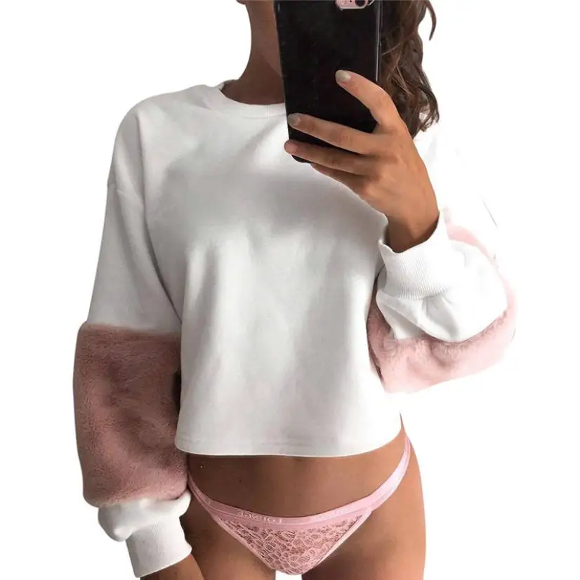 Autumn Women Sweatshirt Patchwork Cashmere Hoodies Lantern Sleeve Pullovers Tops Blouse Moletom feminino Sweatshot female jacket
Autumn Women Sweatshirt Patchwork Cashmere Hoodies Lantern Sleeve Pullovers Tops Blouse Moletom feminino Sweatshot female jacket