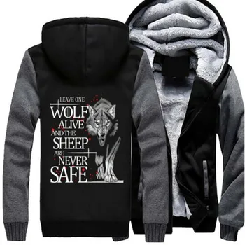 TV Game of Thrones Man Coats House Stark Wolf Zipper Hoodies Mens College Jackets Winter Warm Fleece Print Thicken Sweatshirts
TV Game of Thrones Man Coats House Stark Wolf Zipper Hoodies Mens College Jackets Winter Warm Fleece Print Thicken Sweatshirts