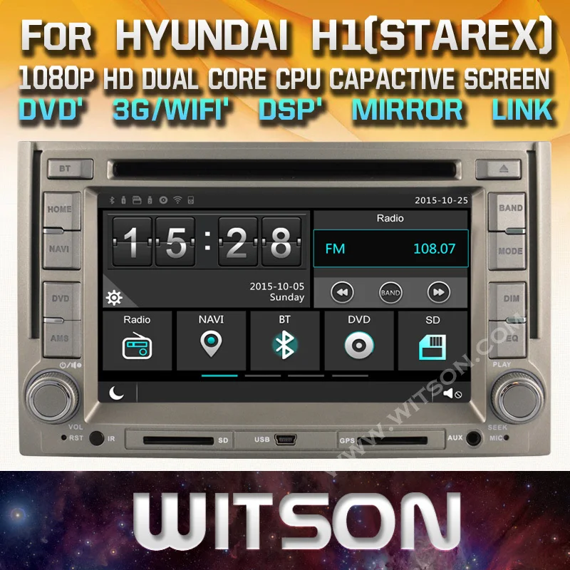 WITSON CAR DVD GPS for For HYUNDAI H1(STAREX) New Technology+Capctive Screen+1080P+DSP+WiFi+3G+OBD+DVR+Good Price car audio dvd
WITSON CAR DVD GPS for For HYUNDAI H1(STAREX) New Technology+Capctive Screen+1080P+DSP+WiFi+3G+OBD+DVR+Good Price car audio dvd