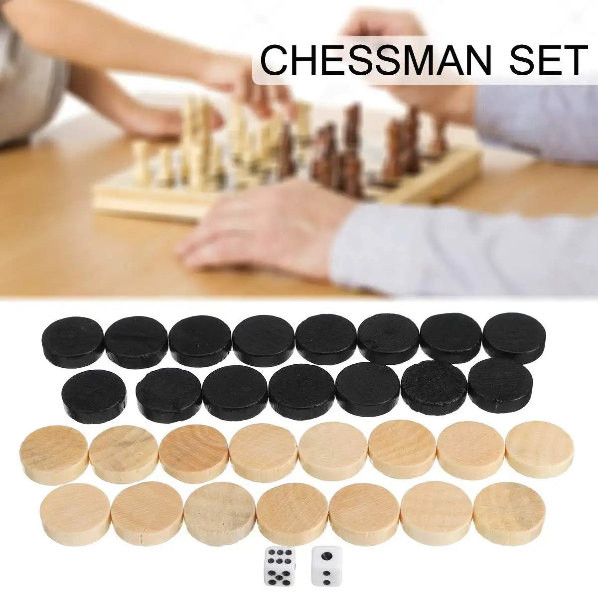 32Pcs/Set Wooden Draughts/Checkers/Backgammon Chess Piece for Kids Board Game Learning Camping
32Pcs/Set Wooden Draughts/Checkers/Backgammon Chess Piece for Kids Board Game Learning Camping
