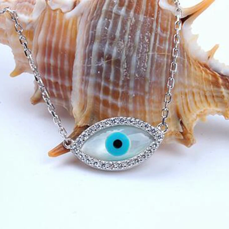 Hot Sale 925 Sterling Silver Marquise Blue Evil Eye Necklace Blue Evil Eye Mother Pearl Shell Necklace with AAA CZ
Hot Sale 925 Sterling Silver Marquise Blue Evil Eye Necklace Blue Evil Eye Mother Pearl Shell Necklace with AAA CZ