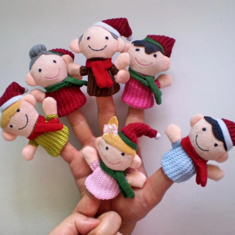 6 Pcs Family Style Finger Set Toy Children's Learn Play Story Funny Velvet Puppets Christmas @ M09
6 Pcs Family Style Finger Set Toy Children's Learn Play Story Funny Velvet Puppets Christmas @ M09