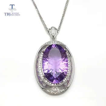TBJ,Big shiny Gemstone pendant with natural amethyst concave cut in 925 sterling silver fine jewelry for women as birthday gift
TBJ,Big shiny Gemstone pendant with natural amethyst concave cut in 925 sterling silver fine jewelry for women as birthday gift