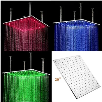 20 Inch Double Heads Ceilling Mounted Square Brushed Nickle LED Rainfall Shower Head With Sliding Arm -Free Shipping
20 Inch Double Heads Ceilling Mounted Square Brushed Nickle LED Rainfall Shower Head With Sliding Arm -Free Shipping