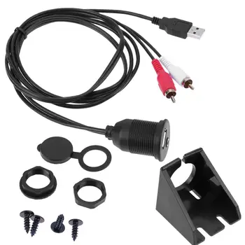 1m Car Dashboard Flush Mount USB 3.5mm AUX 2RCA Socket Extension Lead Panel Cable Waterproof Cord Wire Auto Moto Boat Accessory
1m Car Dashboard Flush Mount USB 3.5mm AUX 2RCA Socket Extension Lead Panel Cable Waterproof Cord Wire Auto Moto Boat Accessory