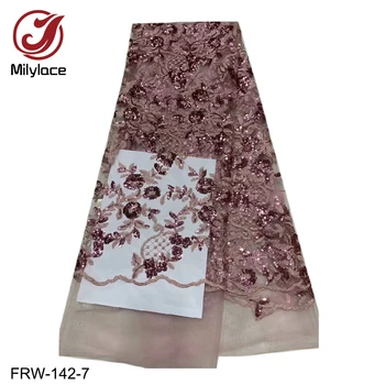 Milylace floral embroidery lace fabric 5 yards French tulle lace fabric with sequins Nigerian net lace for party dresses FRW-142
Milylace floral embroidery lace fabric 5 yards French tulle lace fabric with sequins Nigerian net lace for party dresses FRW-142