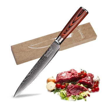 SUNNECKO 8" inch Slicing Chef Knife Kitchen Knives Japanese Damascus VG10 Steel Razor Sharp Pakka Wood Handle Cook Cutter Tools
SUNNECKO 8" inch Slicing Chef Knife Kitchen Knives Japanese Damascus VG10 Steel Razor Sharp Pakka Wood Handle Cook Cutter Tools