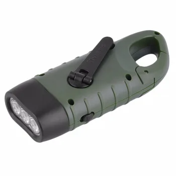 Hand Held Crank Dynamo Solar Power Rechargeable LED Flashlight 3-LED Army Green drop shipping
Hand Held Crank Dynamo Solar Power Rechargeable LED Flashlight 3-LED Army Green drop shipping