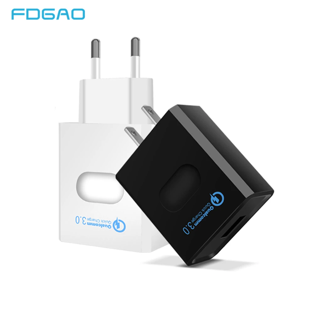 FDGAO Quick Charge 3.0 USB Charger QC3.0 Fast Charging For iPhone XS XR X 8 Samsung S9 Xiaomi Wall Travel Mobile Phone Charger
FDGAO Quick Charge 3.0 USB Charger QC3.0 Fast Charging For iPhone XS XR X 8 Samsung S9 Xiaomi Wall Travel Mobile Phone Charger