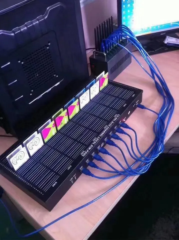 Automatically sim switch 256 sim pool/sms gsm sim bank 256 working with 8 port modem pool
Automatically sim switch 256 sim pool/sms gsm sim bank 256 working with 8 port modem pool