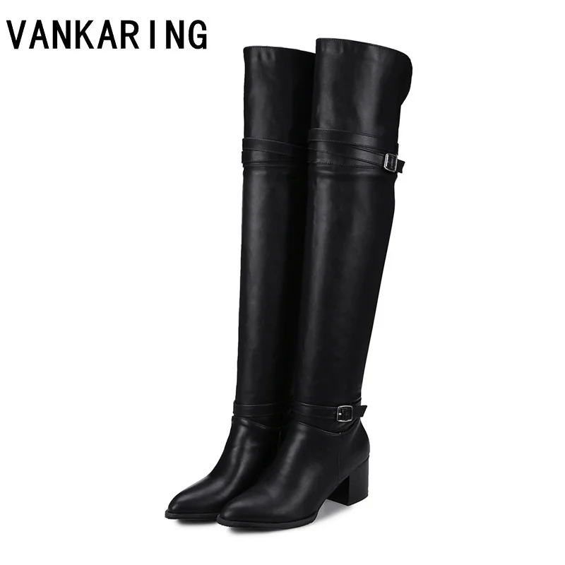 VANKARING brand design fashion winter warm boots women over the knee high boots black PU leather female high heels autumn shoes
VANKARING brand design fashion winter warm boots women over the knee high boots black PU leather female high heels autumn shoes