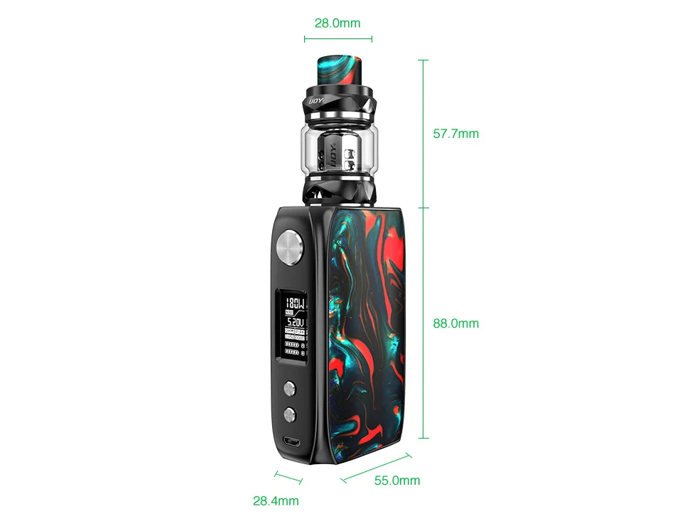 New Original IJOY Shogun Univ 180W TC Kit with 2ml/5ml Katana Tank & Built-in UNIV Chipset Ecig Vape Kit VS Voopoo Drag 2 killer