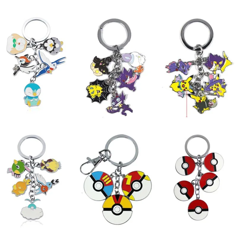 Pokemon Pikachu cartoon metal keychain Piplup Gengar Clefairy Togepi Pokeball cute funny pendant men women keyring Llaveros gift
Pokemon Pikachu cartoon metal keychain Piplup Gengar Clefairy Togepi Pokeball cute funny pendant men women keyring Llaveros gift