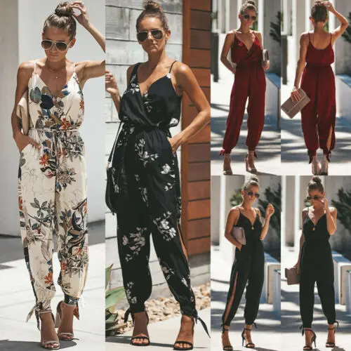 Casual Women Printed Sleeveless Loose Lace up Jumpsuit Romper Bodysuit Pencil Pants Long Trousers
Casual Women Printed Sleeveless Loose Lace up Jumpsuit Romper Bodysuit Pencil Pants Long Trousers