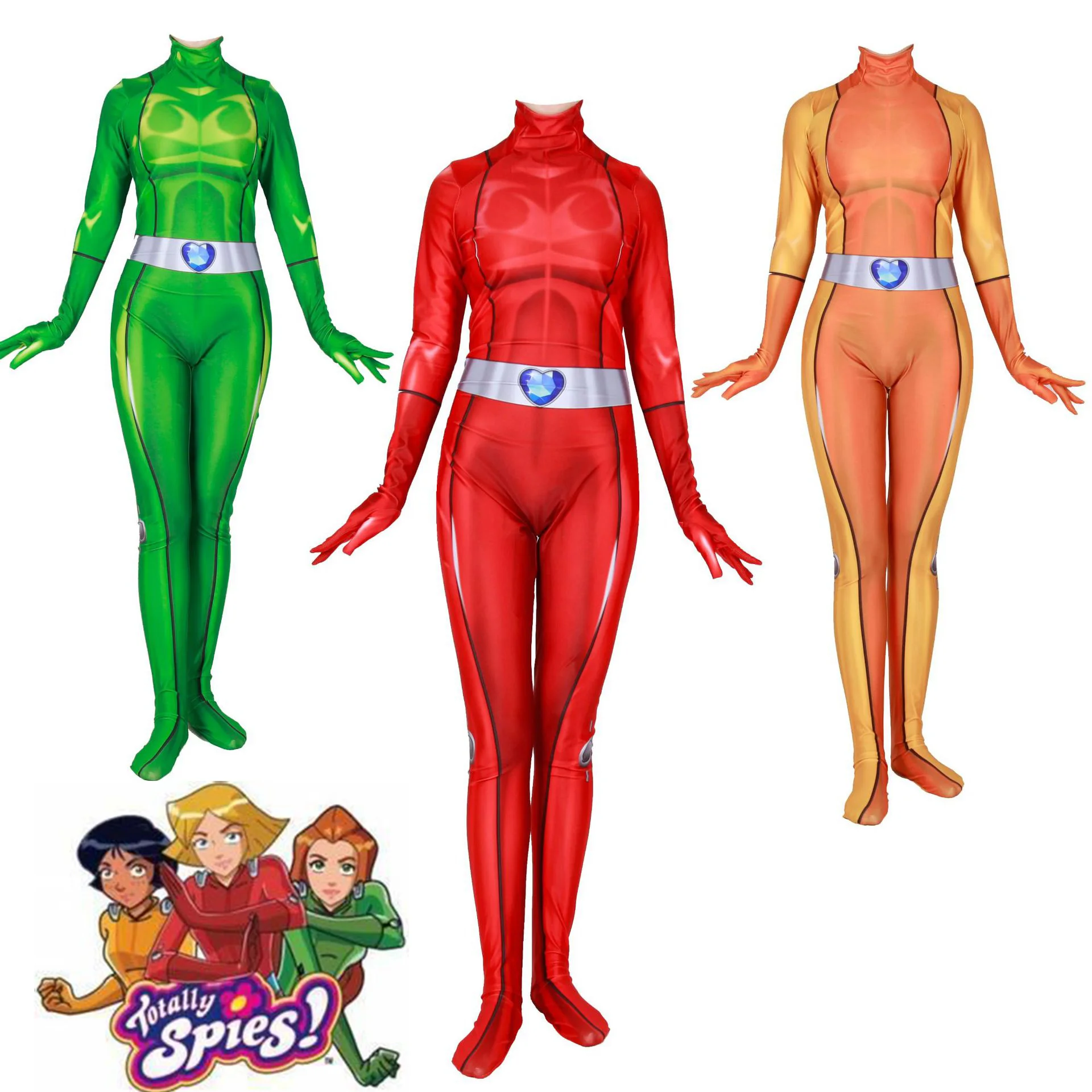 Anime Totally Spies Cosplay Costume Alex Sam Clover Halloween Costume For Women Clover Ewing Samantha Simpson Alexandra Jumpsuit
Anime Totally Spies Cosplay Costume Alex Sam Clover Halloween Costume For Women Clover Ewing Samantha Simpson Alexandra Jumpsuit
