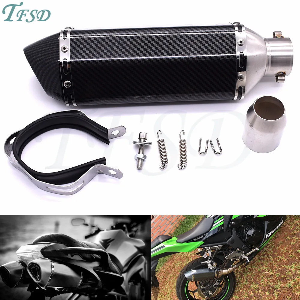

36-51mm Universal Motorcycle Akrapovic Exhaust Modified Muffler Pipe For Honda CBR 600 F2 F3 F4 F4i CBR900RR C700 S/X CB919