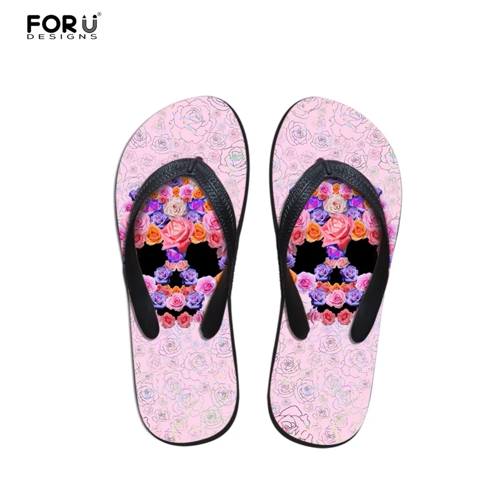 FORUDESIGNS Skull Floral Fashion Women's Flip Flops Summer 2018 Flats Slip-on Home Ladies Slippers Woman Beach Light Shoes Flats
FORUDESIGNS Skull Floral Fashion Women's Flip Flops Summer 2018 Flats Slip-on Home Ladies Slippers Woman Beach Light Shoes Flats