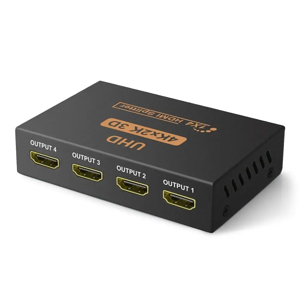 1x4 Powered HDMI Splitter (1 In 4 Out) V1.4 Certified Support Full Ultra HD 4K/2K 1080P And 3D Resolution Video HDMI Switch
1x4 Powered HDMI Splitter (1 In 4 Out) V1.4 Certified Support Full Ultra HD 4K/2K 1080P And 3D Resolution Video HDMI Switch
