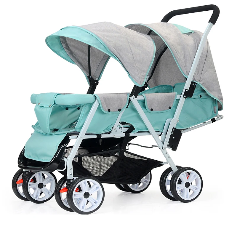 Twins second child baby stroller front and rear seat can sit reclining light folding size double child trolley
Twins second child baby stroller front and rear seat can sit reclining light folding size double child trolley