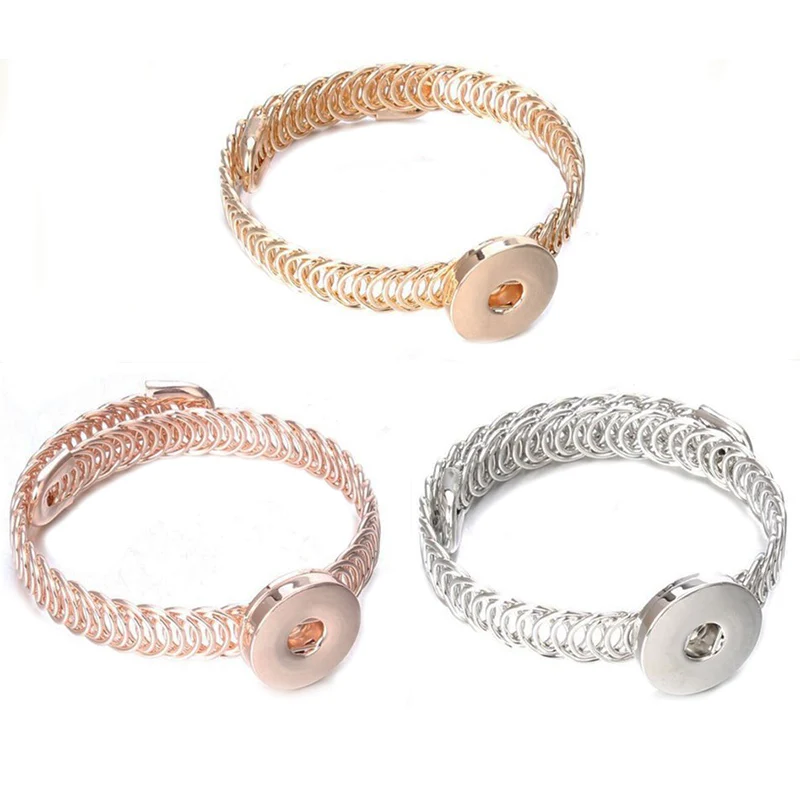 Snap Jewelry Elastic Bracelet Bangles Gold Silver Snap Bracelets for Women Men Fit 18mm Snap Buttons DIY Accessories
Snap Jewelry Elastic Bracelet Bangles Gold Silver Snap Bracelets for Women Men Fit 18mm Snap Buttons DIY Accessories
