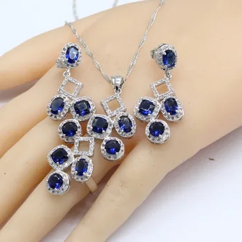 2018 New Silver Color Bridal Jewelry Sets For Women 4 Colors Cubic Zirconia Necklace Pendant Earrings Rings Free Gift Box
2018 New Silver Color Bridal Jewelry Sets For Women 4 Colors Cubic Zirconia Necklace Pendant Earrings Rings Free Gift Box