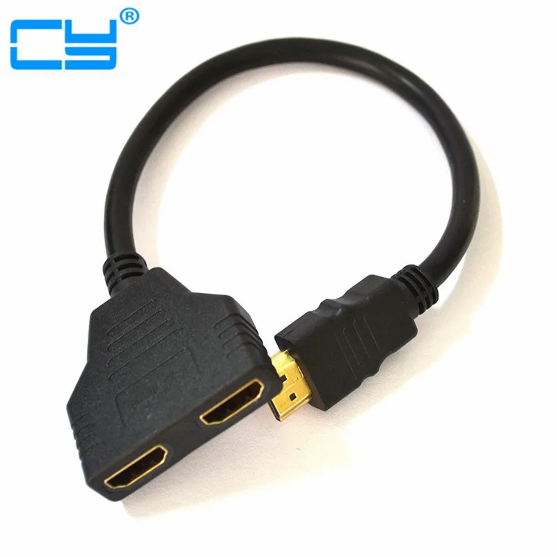 HDMI Male To Dual HDMI Female 1 to 2 Way Splitter Adapter Cable For HDTV,Support Two TVs The Same Time,Signal 1 in 2 Out
HDMI Male To Dual HDMI Female 1 to 2 Way Splitter Adapter Cable For HDTV,Support Two TVs The Same Time,Signal 1 in 2 Out